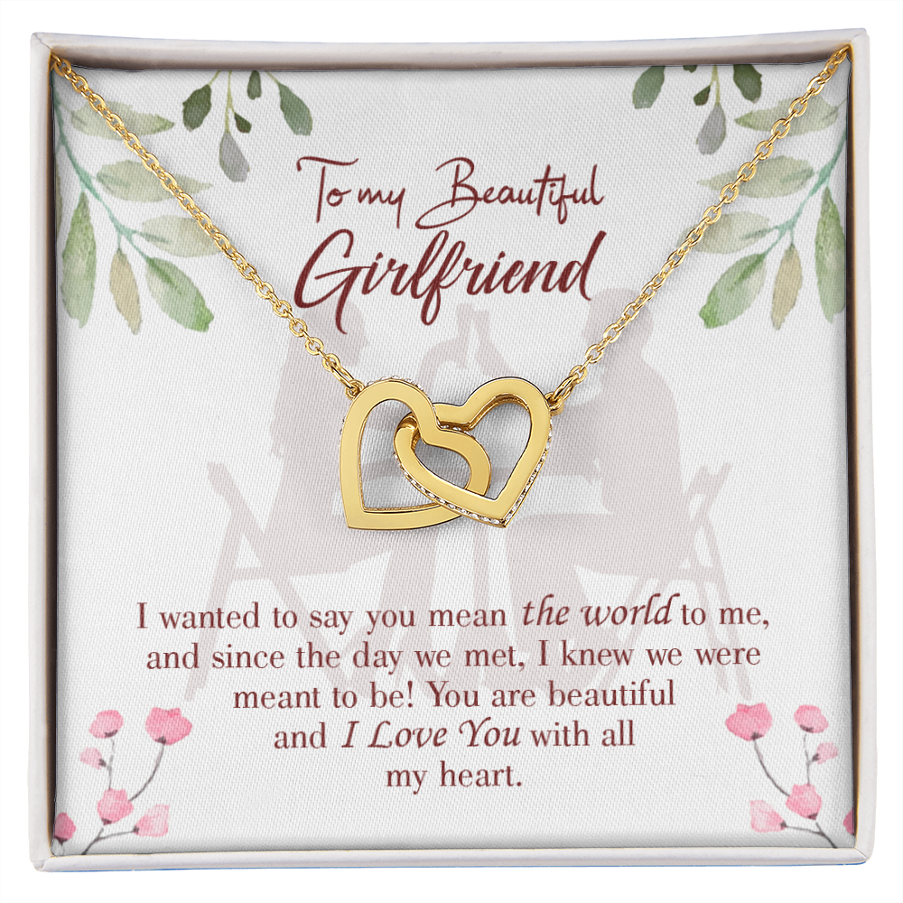 To My Girlfriend You Are My World Inseparable Necklace-Express Your Love Gifts
