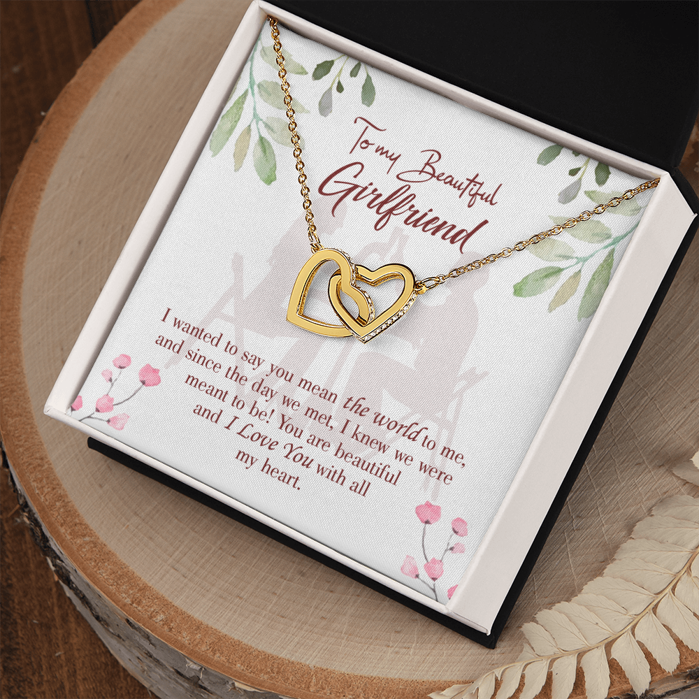 To My Girlfriend You Are My World Inseparable Necklace-Express Your Love Gifts