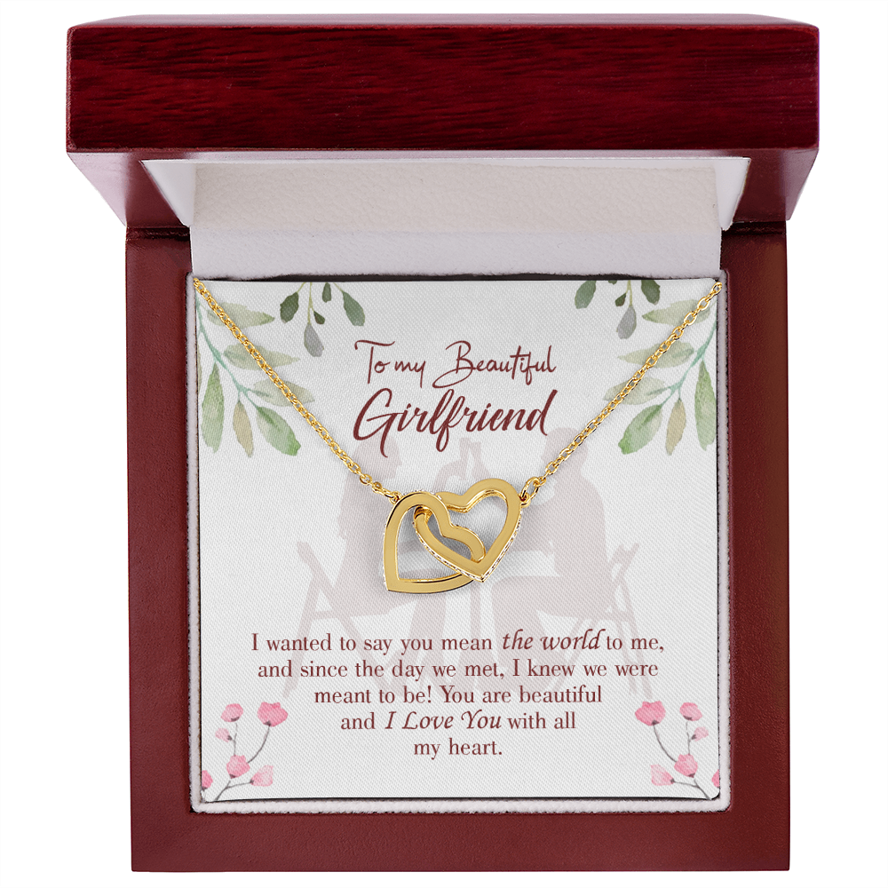 To My Girlfriend You Are My World Inseparable Necklace-Express Your Love Gifts