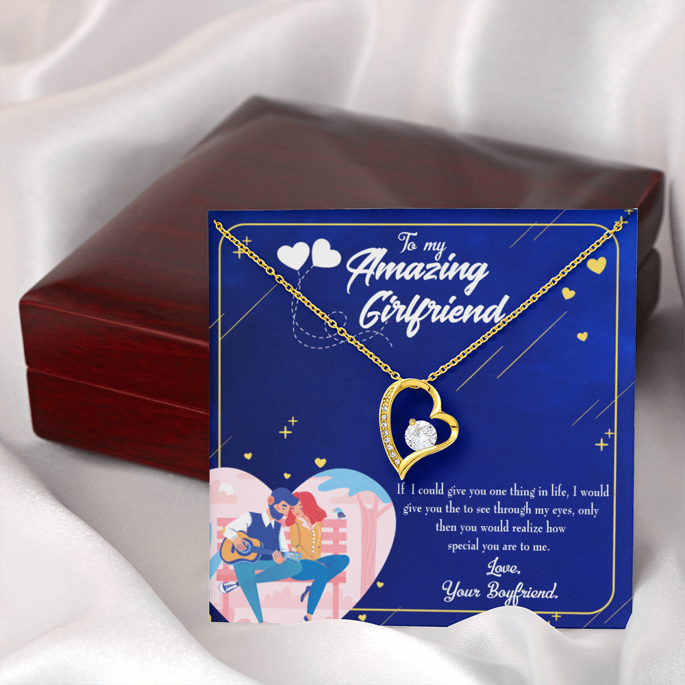 To My Girlfriend You are Special Forever Necklace w Message Card-Express Your Love Gifts