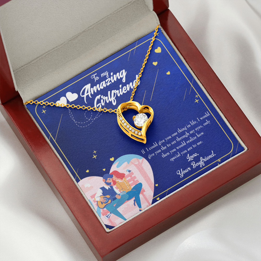 To My Girlfriend You are Special Forever Necklace w Message Card-Express Your Love Gifts