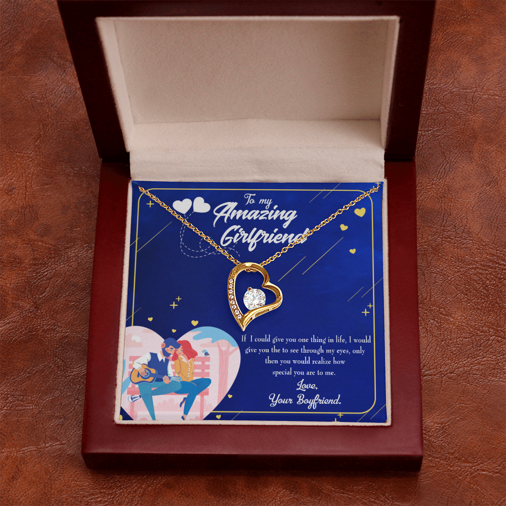 To My Girlfriend You are Special Forever Necklace w Message Card-Express Your Love Gifts