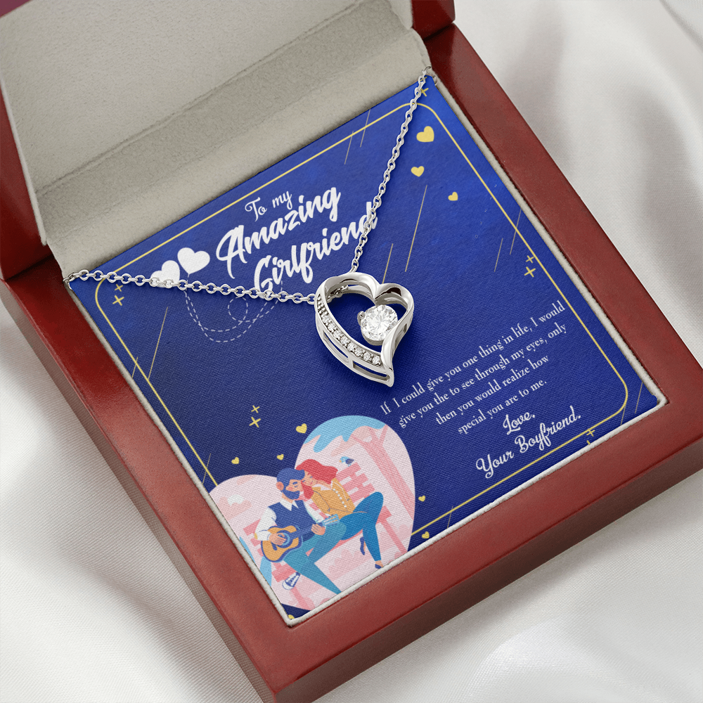 To My Girlfriend You are Special Forever Necklace w Message Card-Express Your Love Gifts
