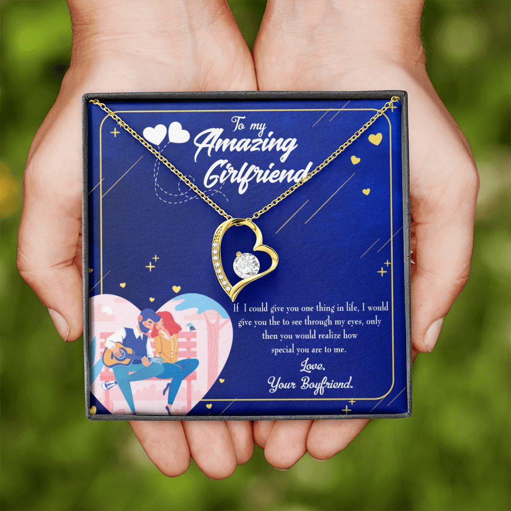 To My Girlfriend You are Special Forever Necklace w Message Card-Express Your Love Gifts