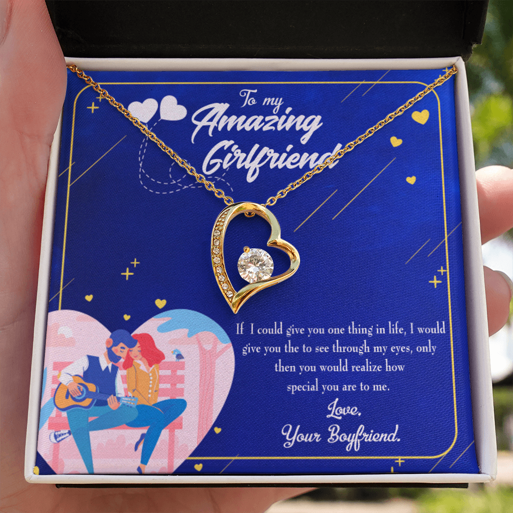 To My Girlfriend You are Special Forever Necklace w Message Card-Express Your Love Gifts