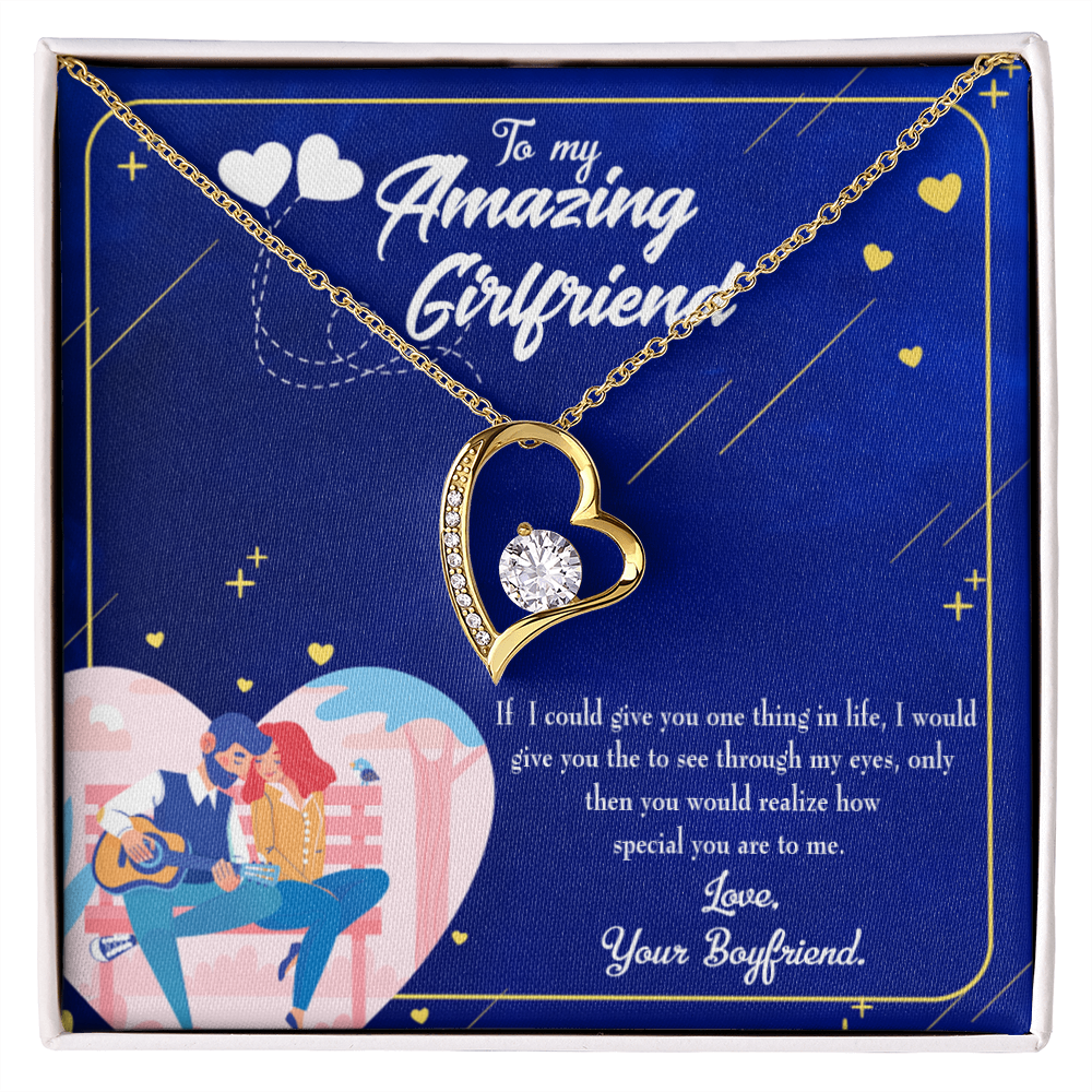 To My Girlfriend You are Special Forever Necklace w Message Card-Express Your Love Gifts