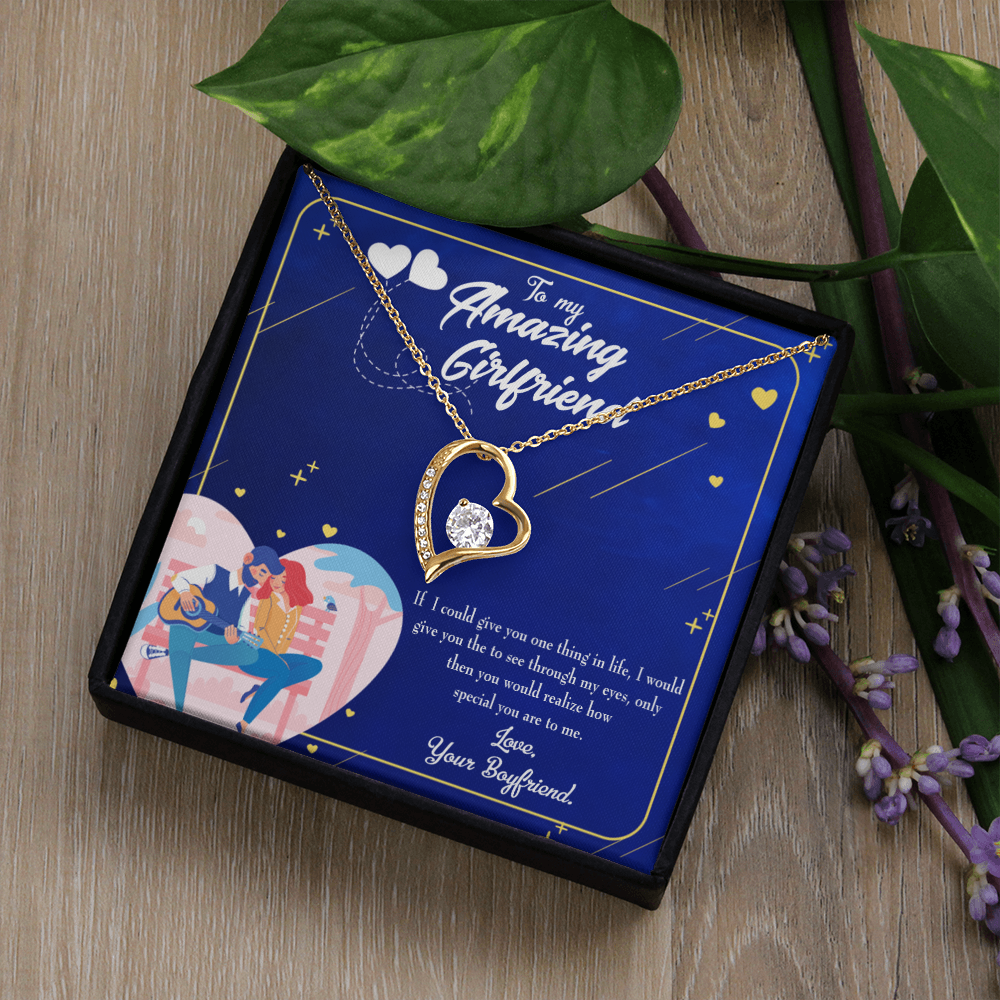 To My Girlfriend You are Special Forever Necklace w Message Card-Express Your Love Gifts