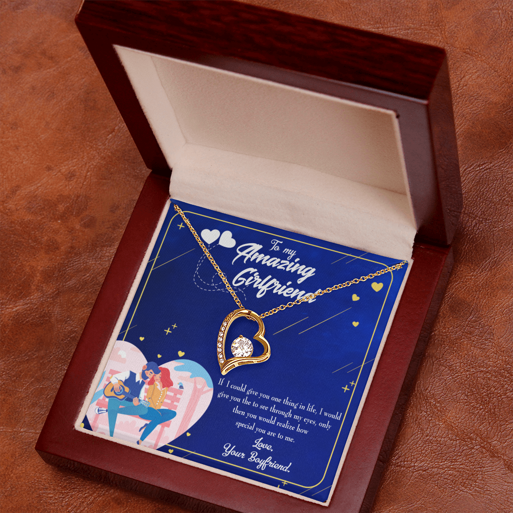To My Girlfriend You are Special Forever Necklace w Message Card-Express Your Love Gifts