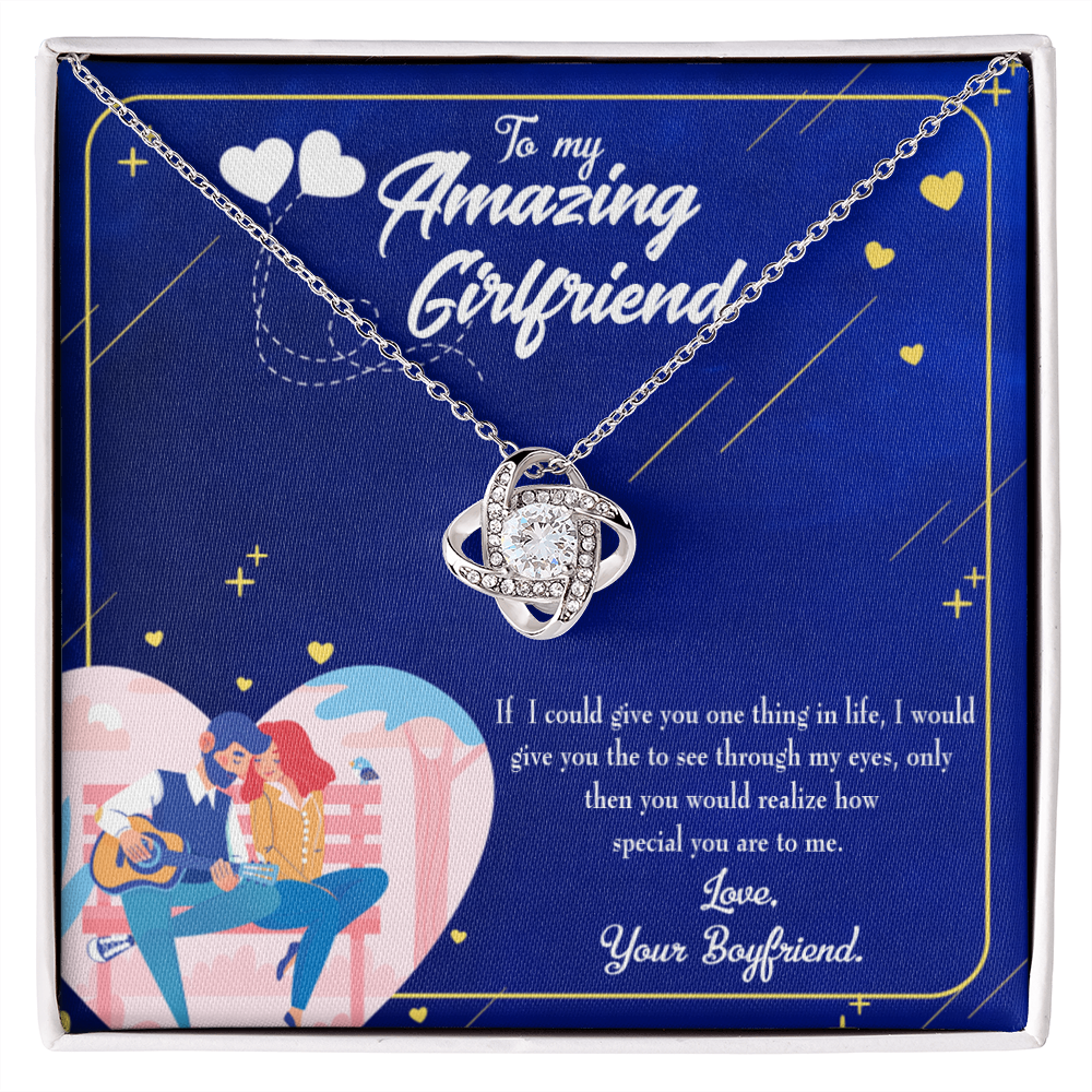 To My Girlfriend You are Special Infinity Knot Necklace Message Card-Express Your Love Gifts