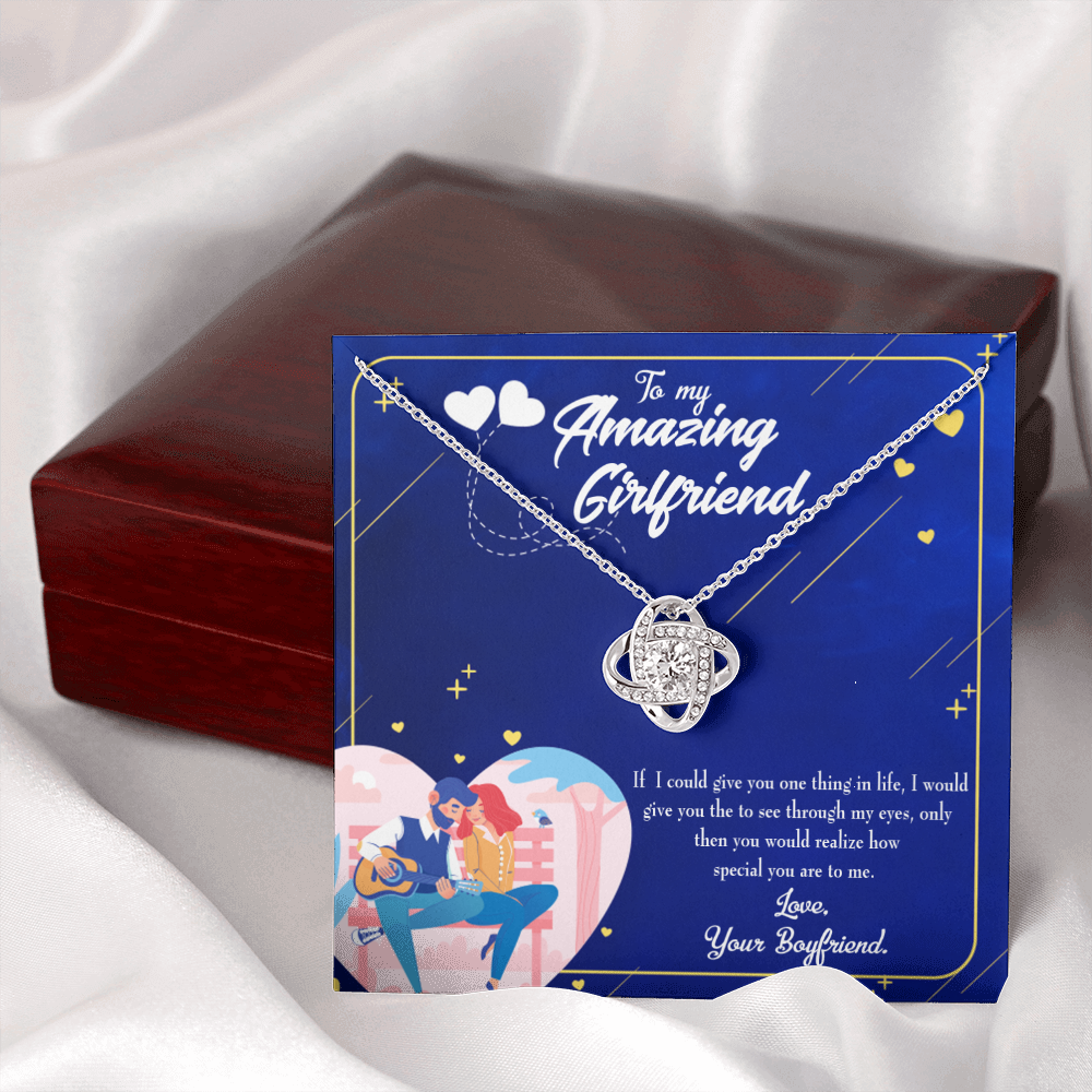 To My Girlfriend You are Special Infinity Knot Necklace Message Card-Express Your Love Gifts