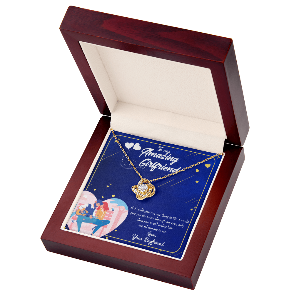 To My Girlfriend You are Special Infinity Knot Necklace Message Card-Express Your Love Gifts