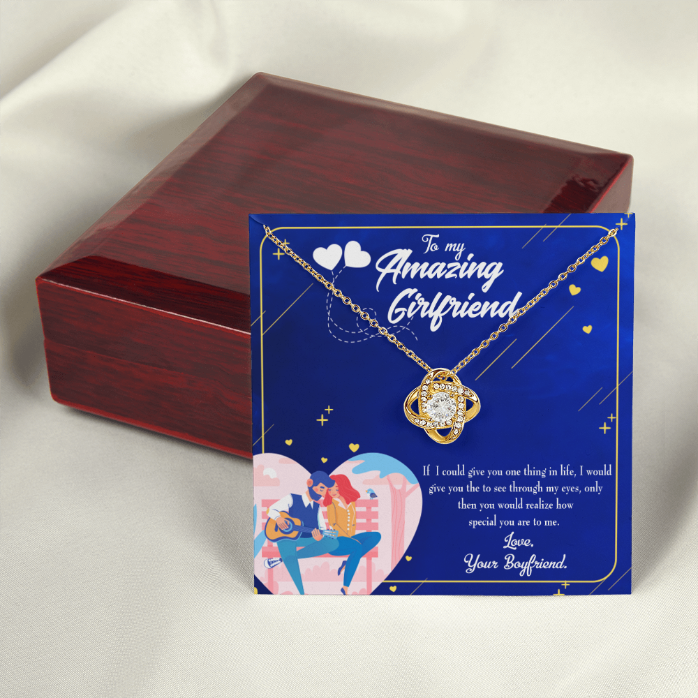 To My Girlfriend You are Special Infinity Knot Necklace Message Card-Express Your Love Gifts