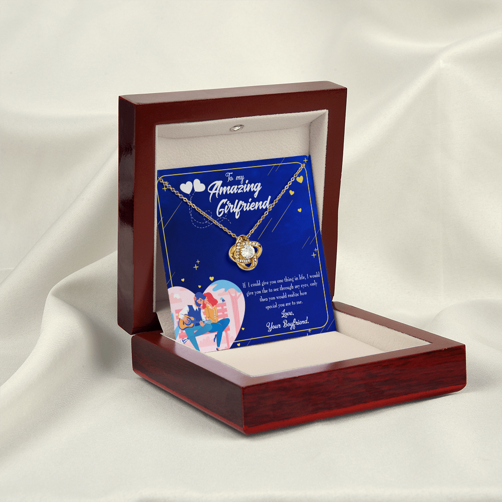 To My Girlfriend You are Special Infinity Knot Necklace Message Card-Express Your Love Gifts