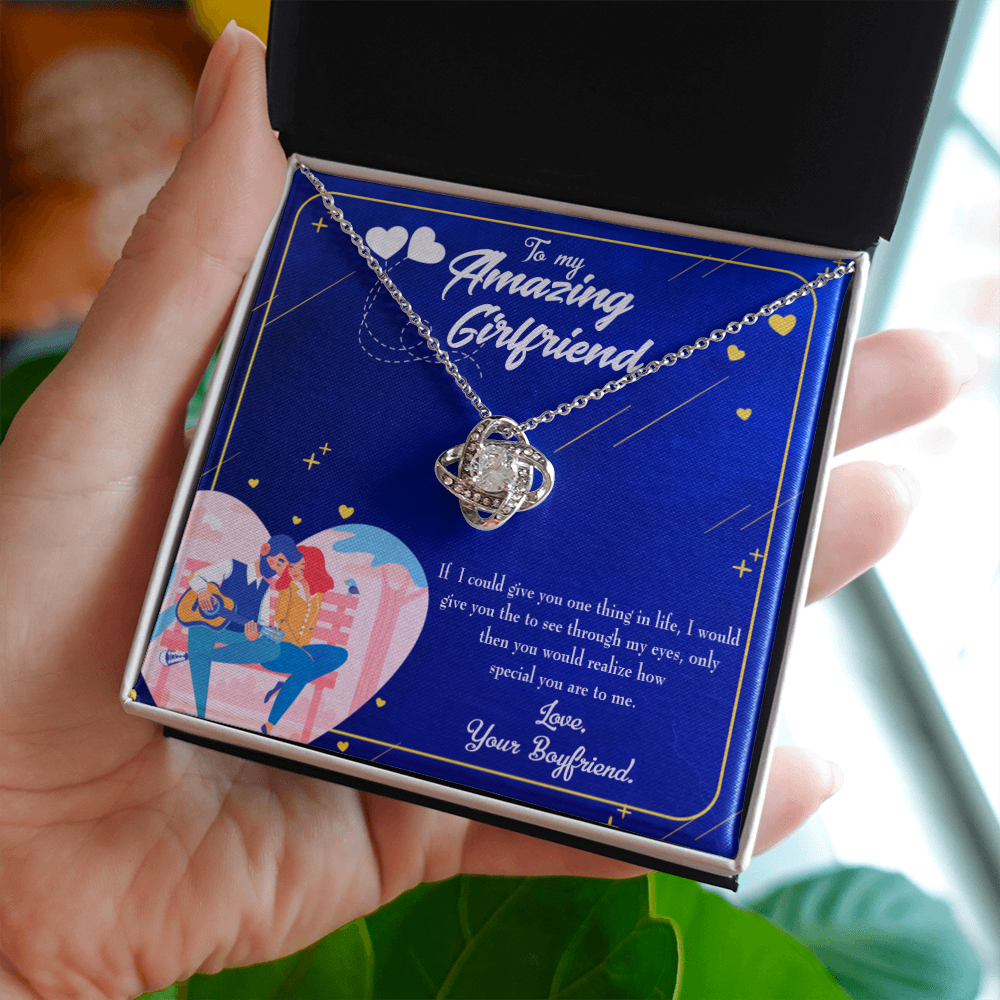To My Girlfriend You are Special Infinity Knot Necklace Message Card-Express Your Love Gifts