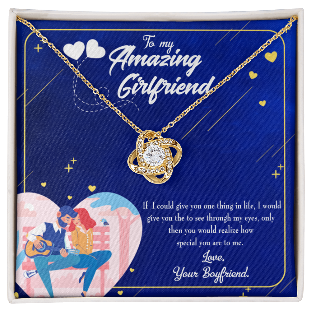 To My Girlfriend You are Special Infinity Knot Necklace Message Card-Express Your Love Gifts