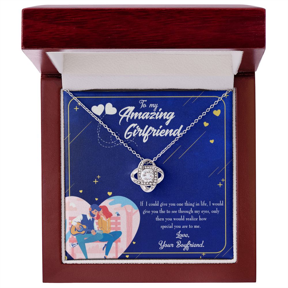 To My Girlfriend You are Special Infinity Knot Necklace Message Card-Express Your Love Gifts