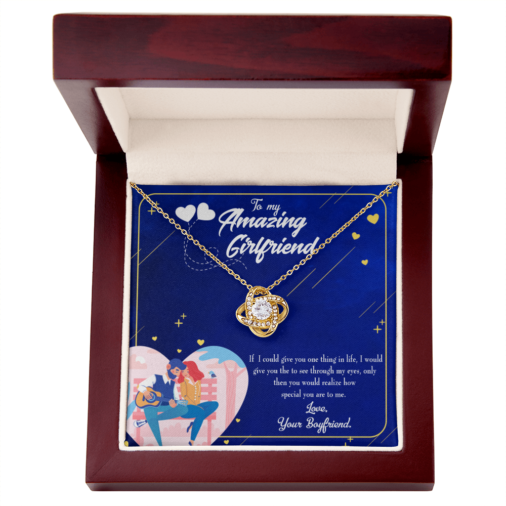 To My Girlfriend You are Special Infinity Knot Necklace Message Card-Express Your Love Gifts