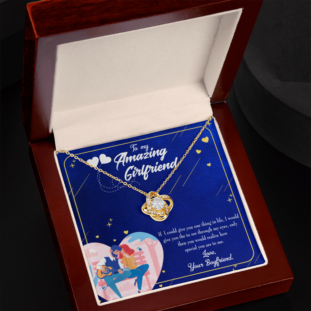 To My Girlfriend You are Special Infinity Knot Necklace Message Card-Express Your Love Gifts