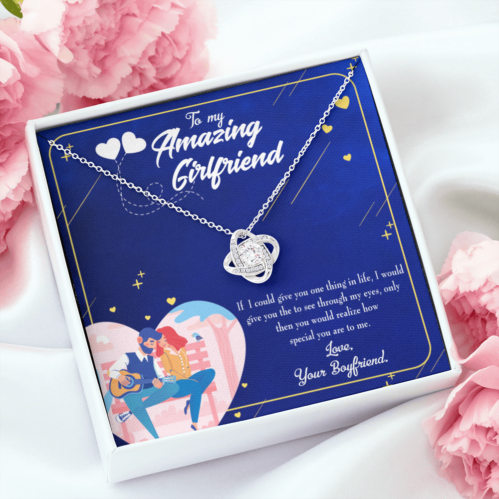 To My Girlfriend You are Special Infinity Knot Necklace Message Card-Express Your Love Gifts