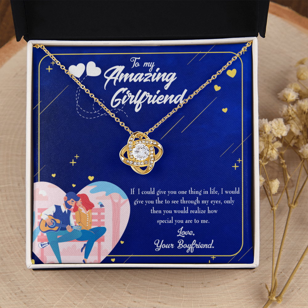 To My Girlfriend You are Special Infinity Knot Necklace Message Card-Express Your Love Gifts
