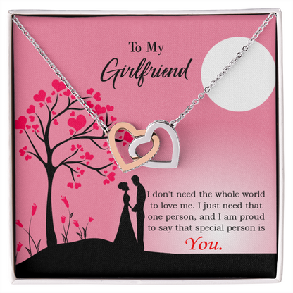 To My Girlfriend You Are the Only Special Person to Me Inseparable Necklace-Express Your Love Gifts
