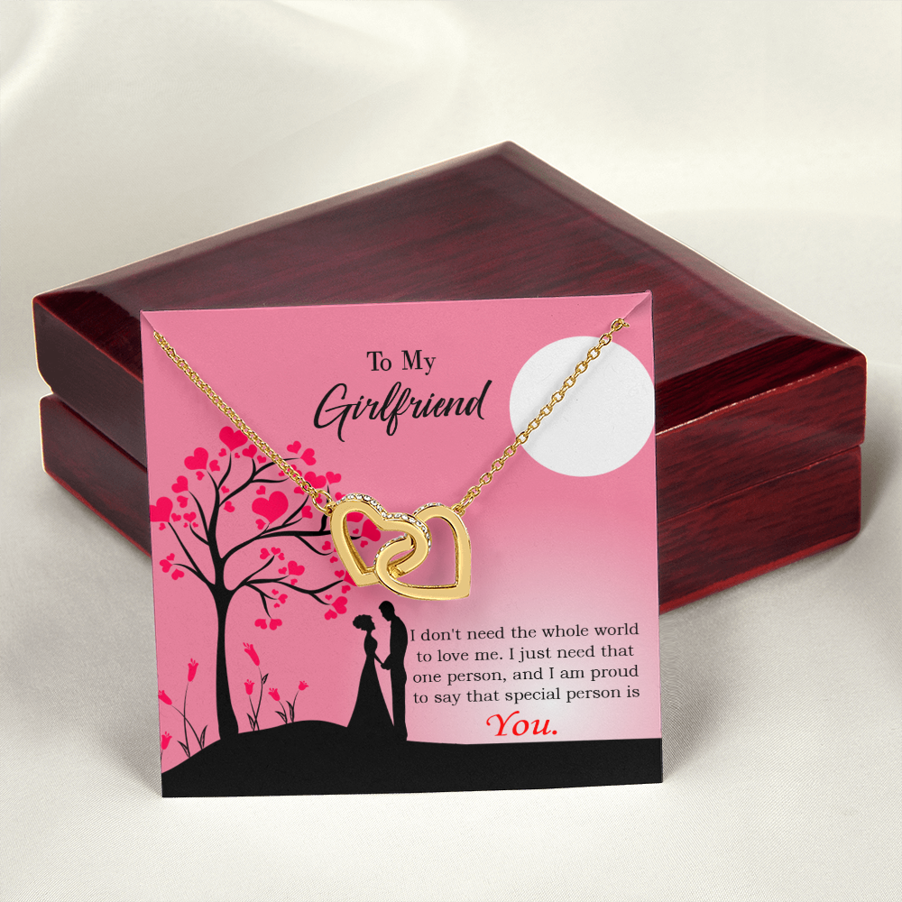 To My Girlfriend You Are the Only Special Person to Me Inseparable Necklace-Express Your Love Gifts