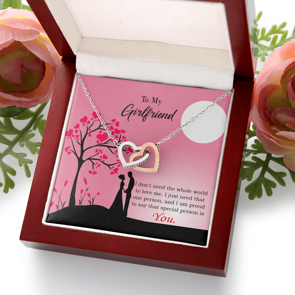 To My Girlfriend You Are the Only Special Person to Me Inseparable Necklace-Express Your Love Gifts
