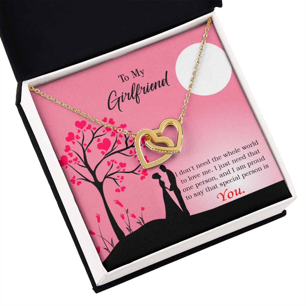 To My Girlfriend You Are the Only Special Person to Me Inseparable Necklace-Express Your Love Gifts