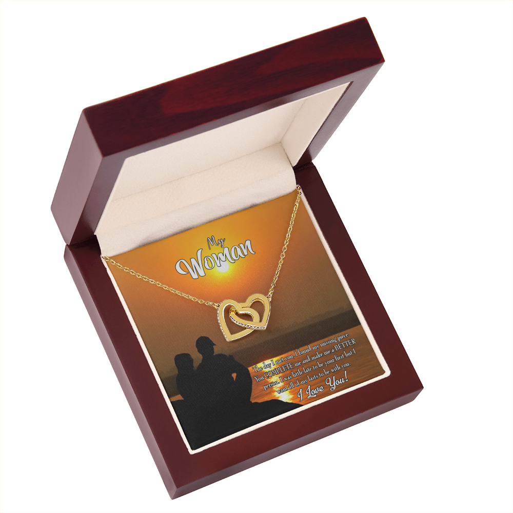 To My Girlfriend You Complete Me Inseparable Necklace-Express Your Love Gifts