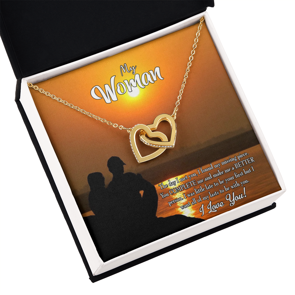 To My Girlfriend You Complete Me Inseparable Necklace-Express Your Love Gifts