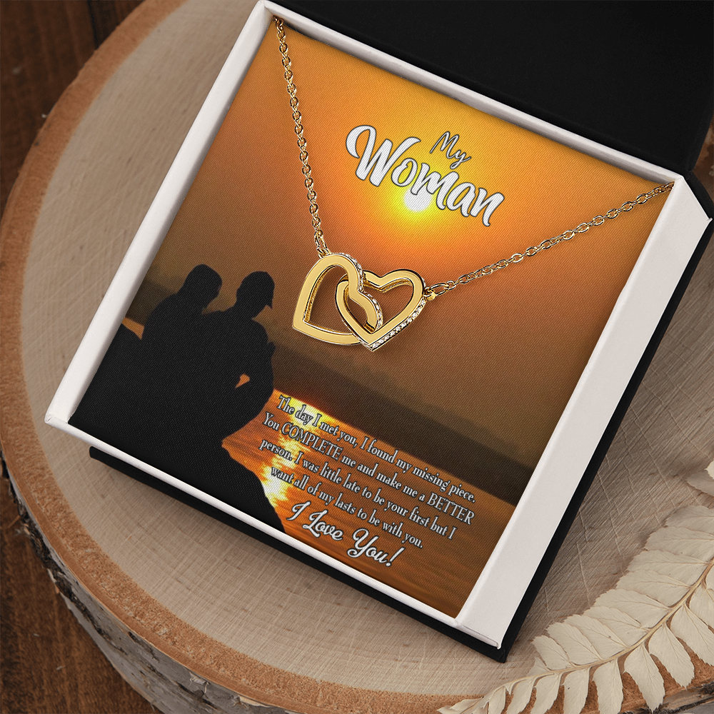 To My Girlfriend You Complete Me Inseparable Necklace-Express Your Love Gifts