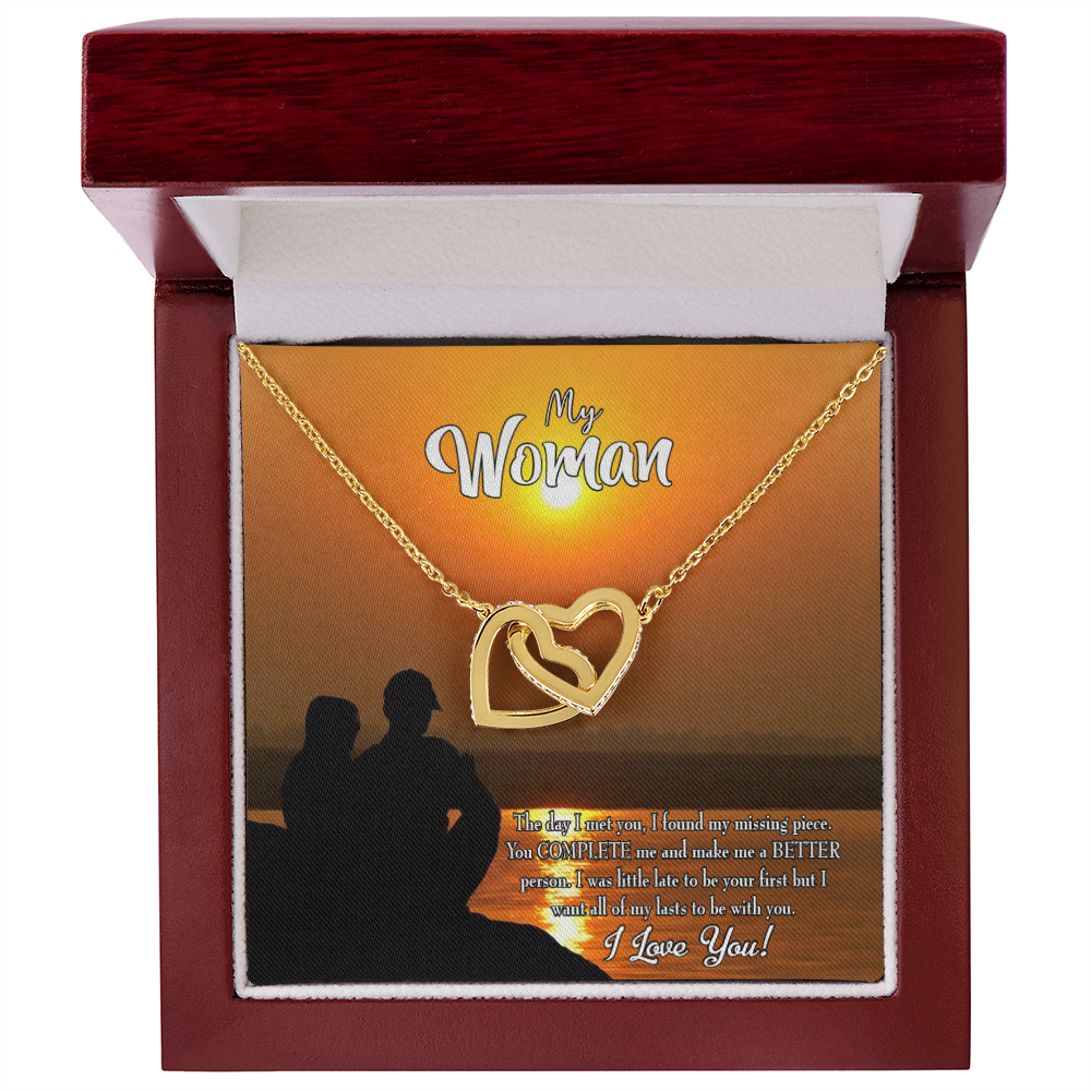 To My Girlfriend You Complete Me Inseparable Necklace-Express Your Love Gifts