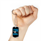 To My Girlfriend You Grow Girl Blue Necklace Stainless Steel or 18k Gold Dog Tag 24" Chain-Express Your Love Gifts