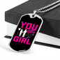 To My Girlfriend You Grow Girl Pink Necklace Stainless Steel or 18k Gold Dog Tag 24" Chain-Express Your Love Gifts