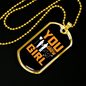 To My Girlfriend You Grow Girl Yellow Necklace Stainless Steel or 18k Gold Dog Tag 24" Chain-Express Your Love Gifts
