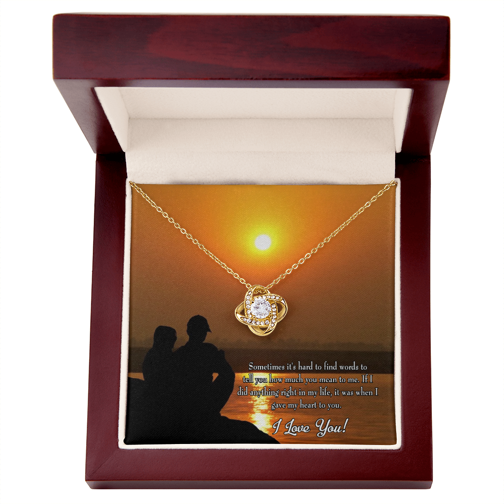 To My Girlfriend You Have my Heart Infinity Knot Necklace Message Card-Express Your Love Gifts