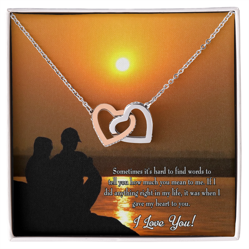 To My Girlfriend You Have my Heart Inseparable Necklace-Express Your Love Gifts