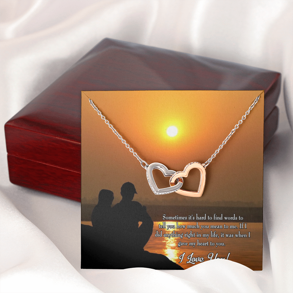 To My Girlfriend You Have my Heart Inseparable Necklace-Express Your Love Gifts