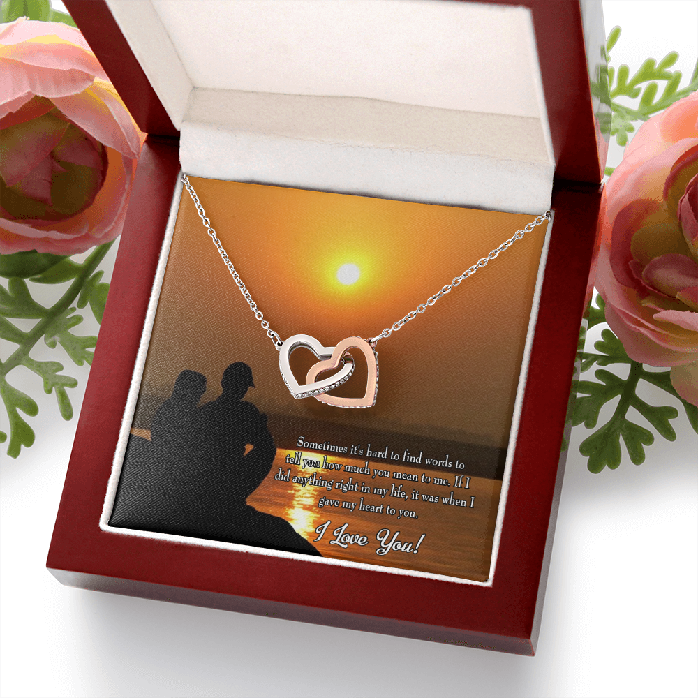 To My Girlfriend You Have my Heart Inseparable Necklace-Express Your Love Gifts