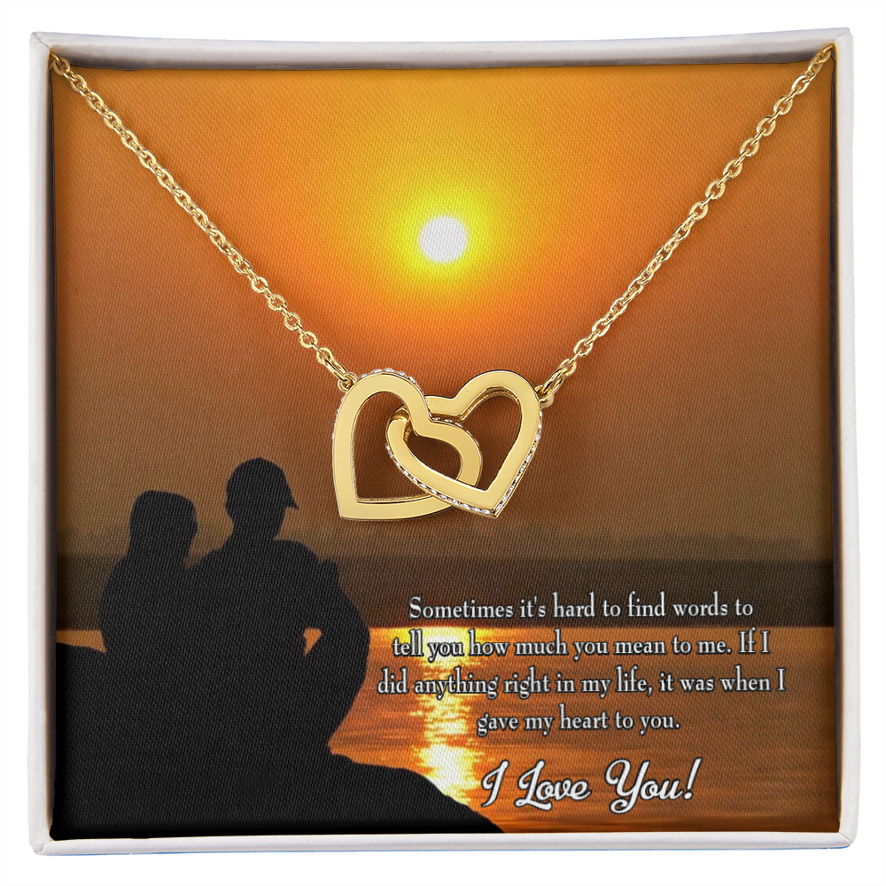 To My Girlfriend You Have my Heart Inseparable Necklace-Express Your Love Gifts