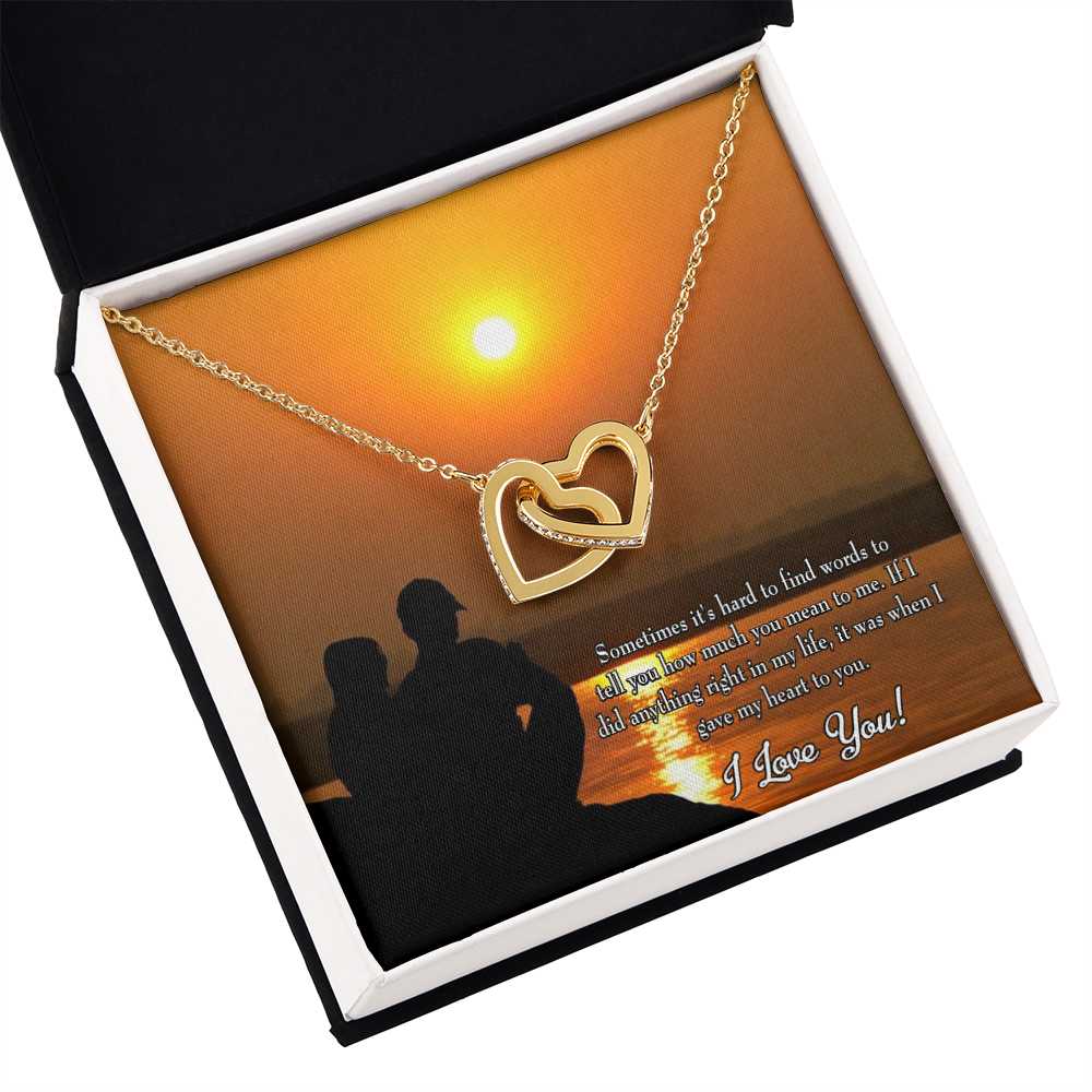 To My Girlfriend You Have my Heart Inseparable Necklace-Express Your Love Gifts