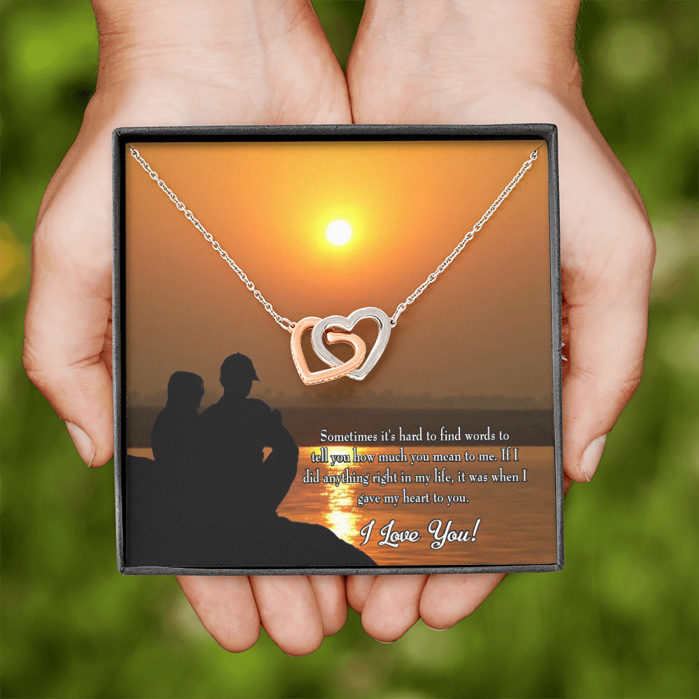 To My Girlfriend You Have my Heart Inseparable Necklace-Express Your Love Gifts