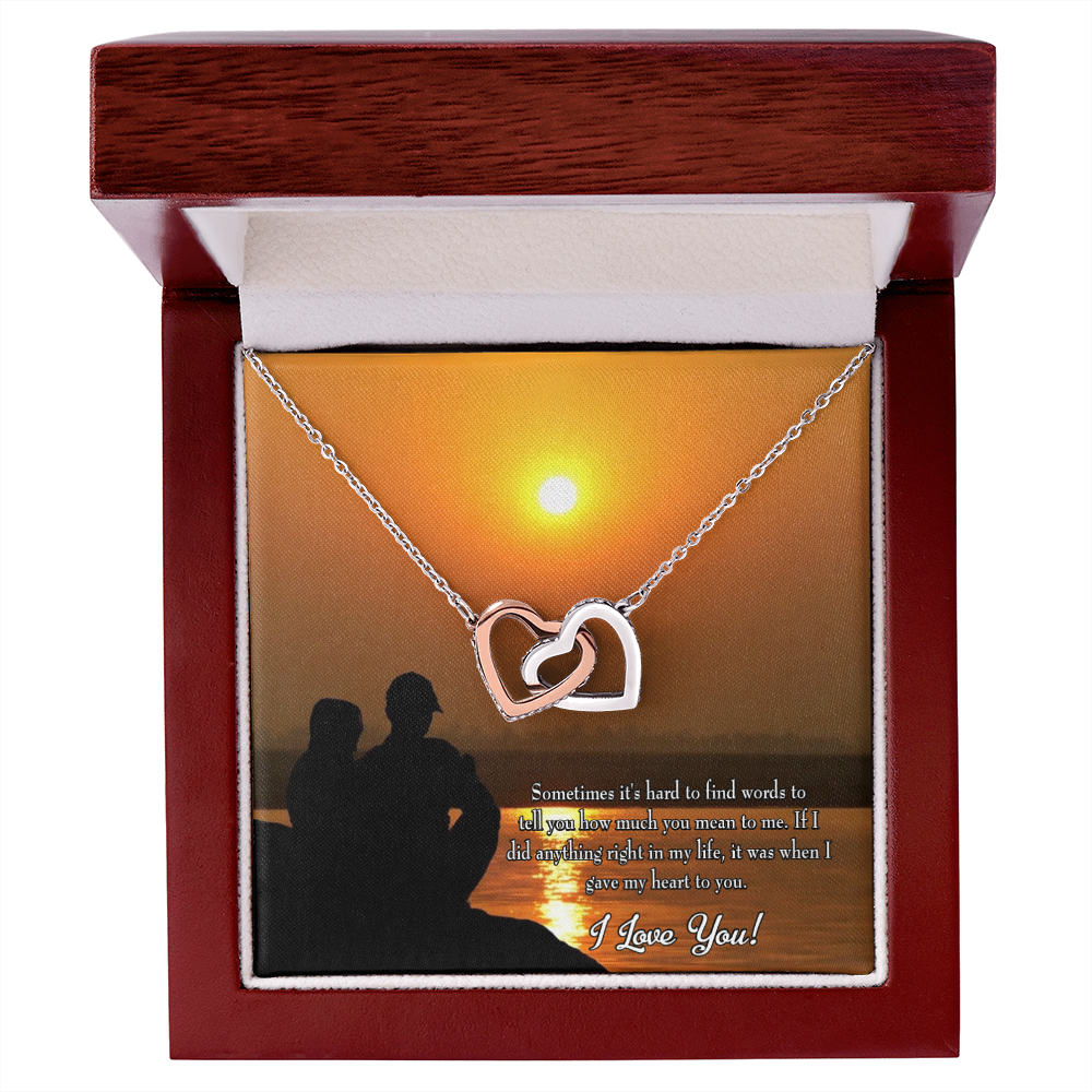 To My Girlfriend You Have my Heart Inseparable Necklace-Express Your Love Gifts