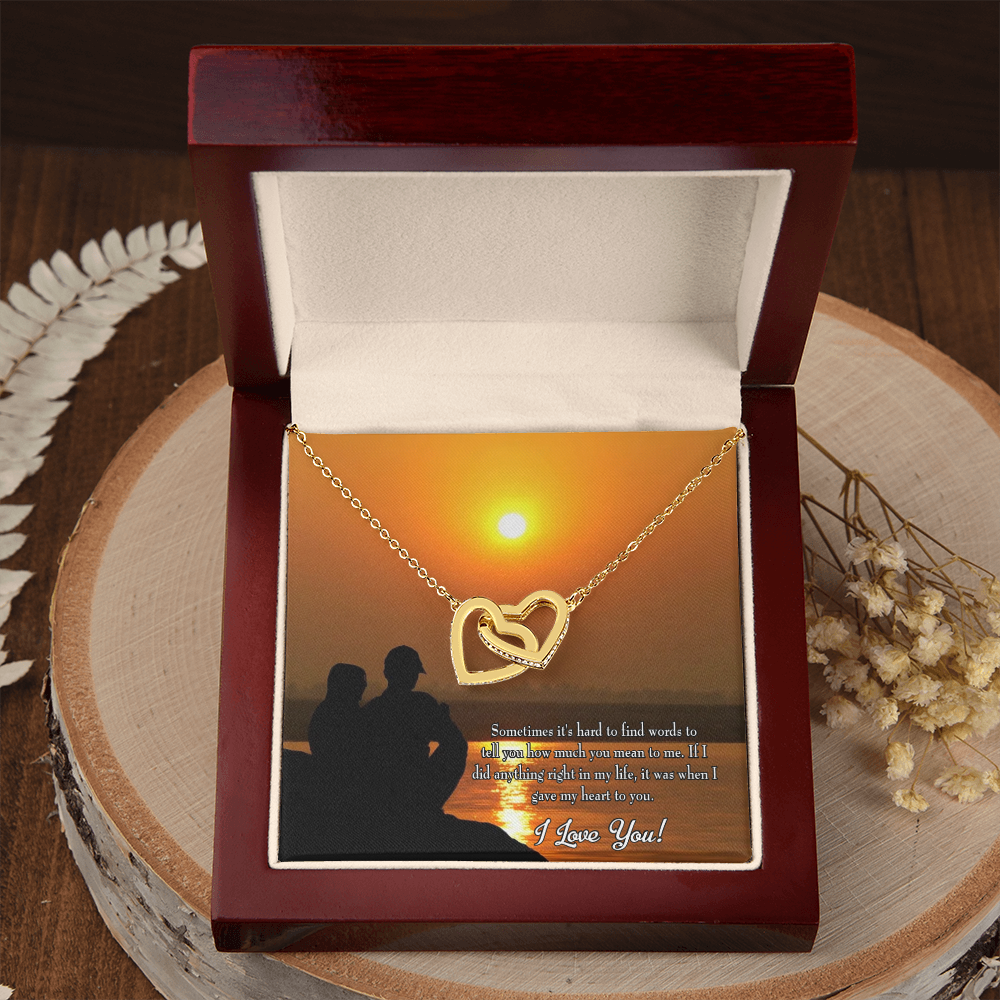 To My Girlfriend You Have my Heart Inseparable Necklace-Express Your Love Gifts