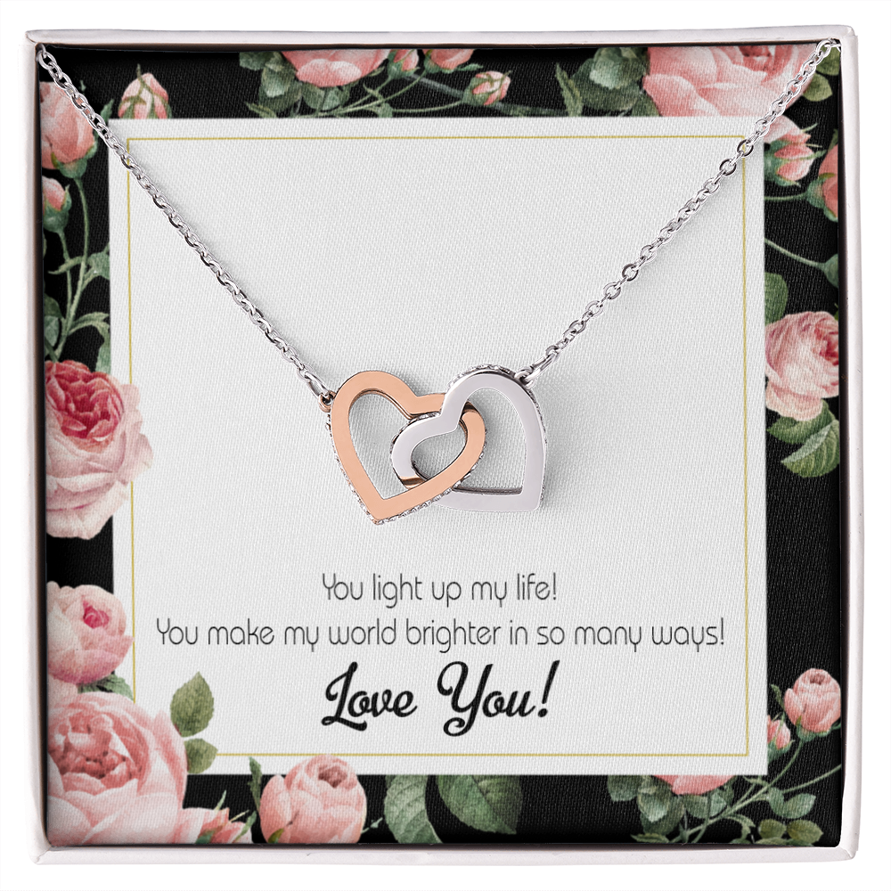 To My Girlfriend You Light Up My Life Inseparable Necklace-Express Your Love Gifts