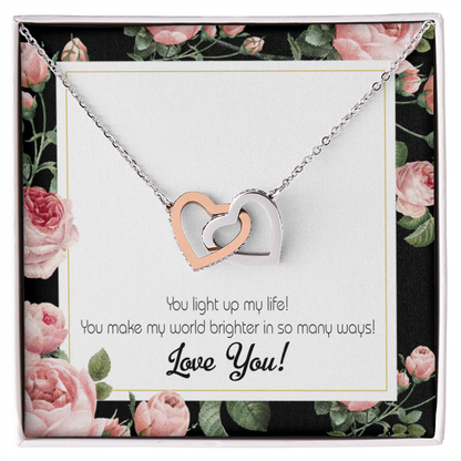 To My Girlfriend You Light Up My Life Inseparable Necklace-Express Your Love Gifts