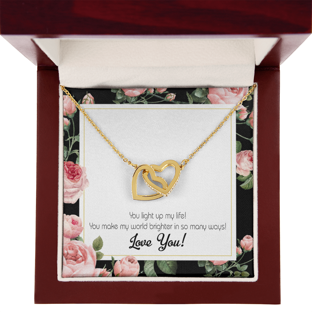 To My Girlfriend You Light Up My Life Inseparable Necklace-Express Your Love Gifts