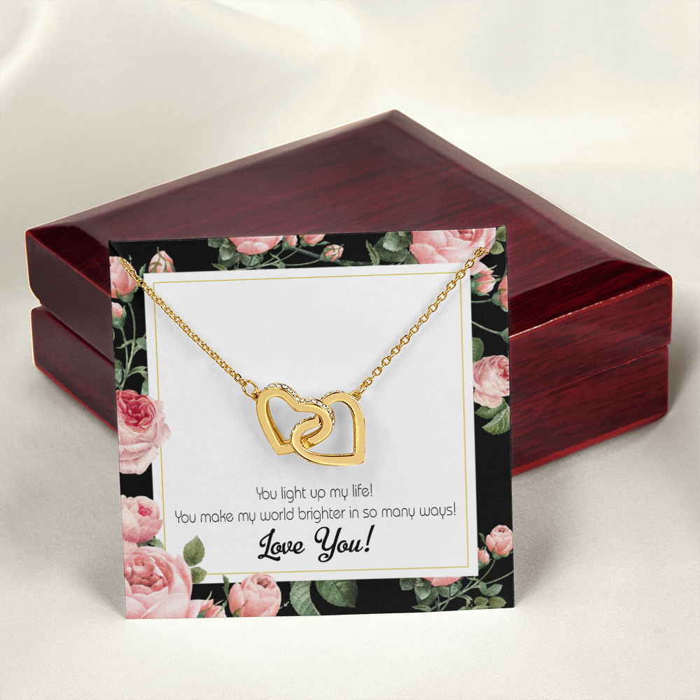 To My Girlfriend You Light Up My Life Inseparable Necklace-Express Your Love Gifts