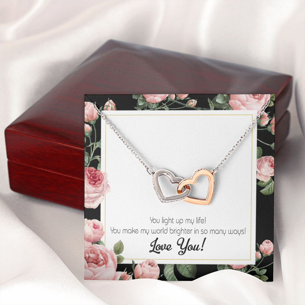 To My Girlfriend You Light Up My Life Inseparable Necklace-Express Your Love Gifts