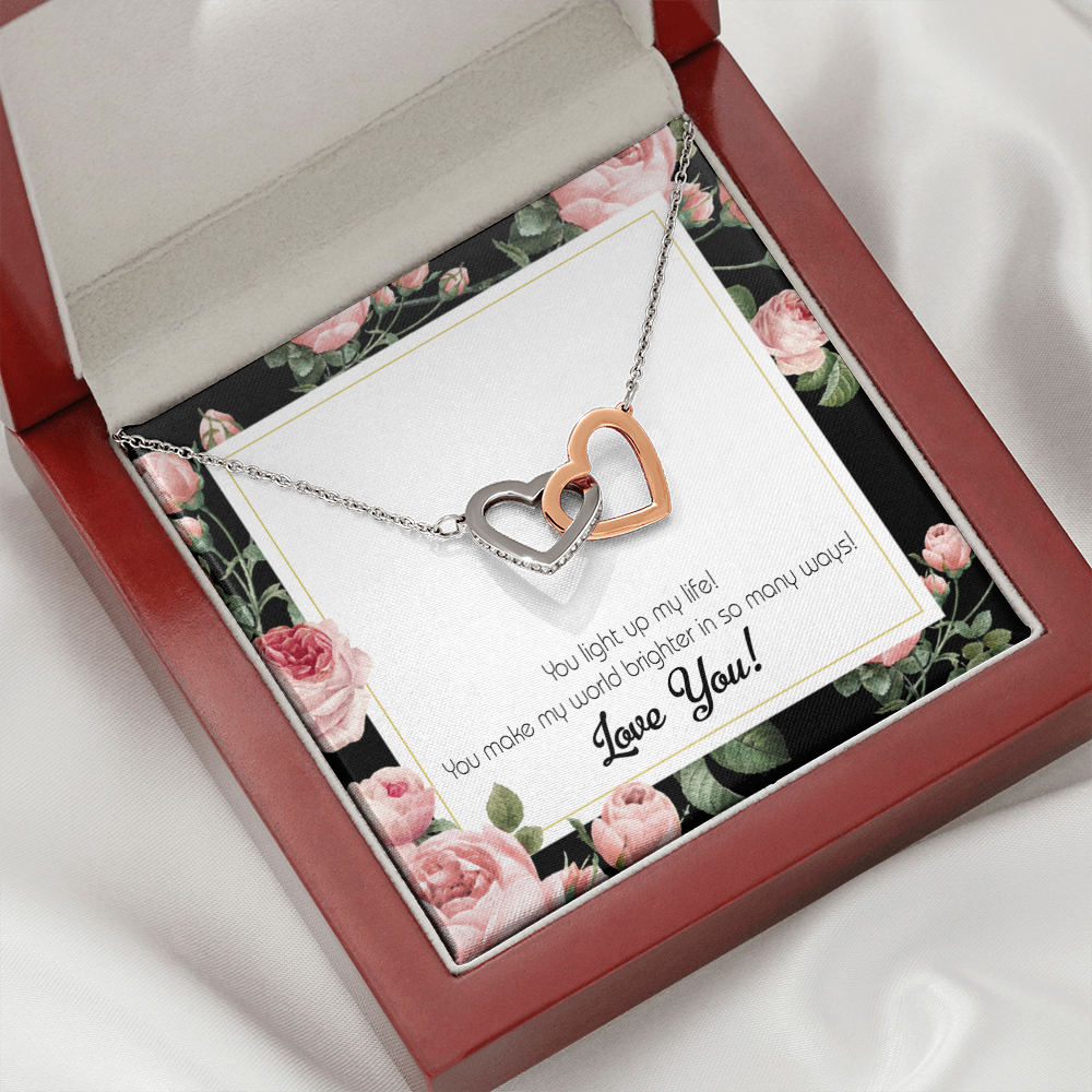 To My Girlfriend You Light Up My Life Inseparable Necklace-Express Your Love Gifts